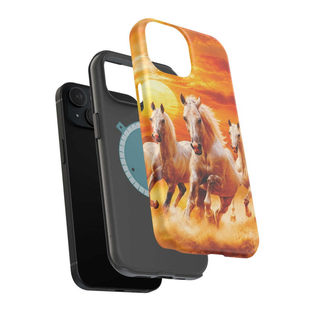 Atlas Horses - Moroccan Sunset — Magnetic Impact-Resistant iPhone Cover