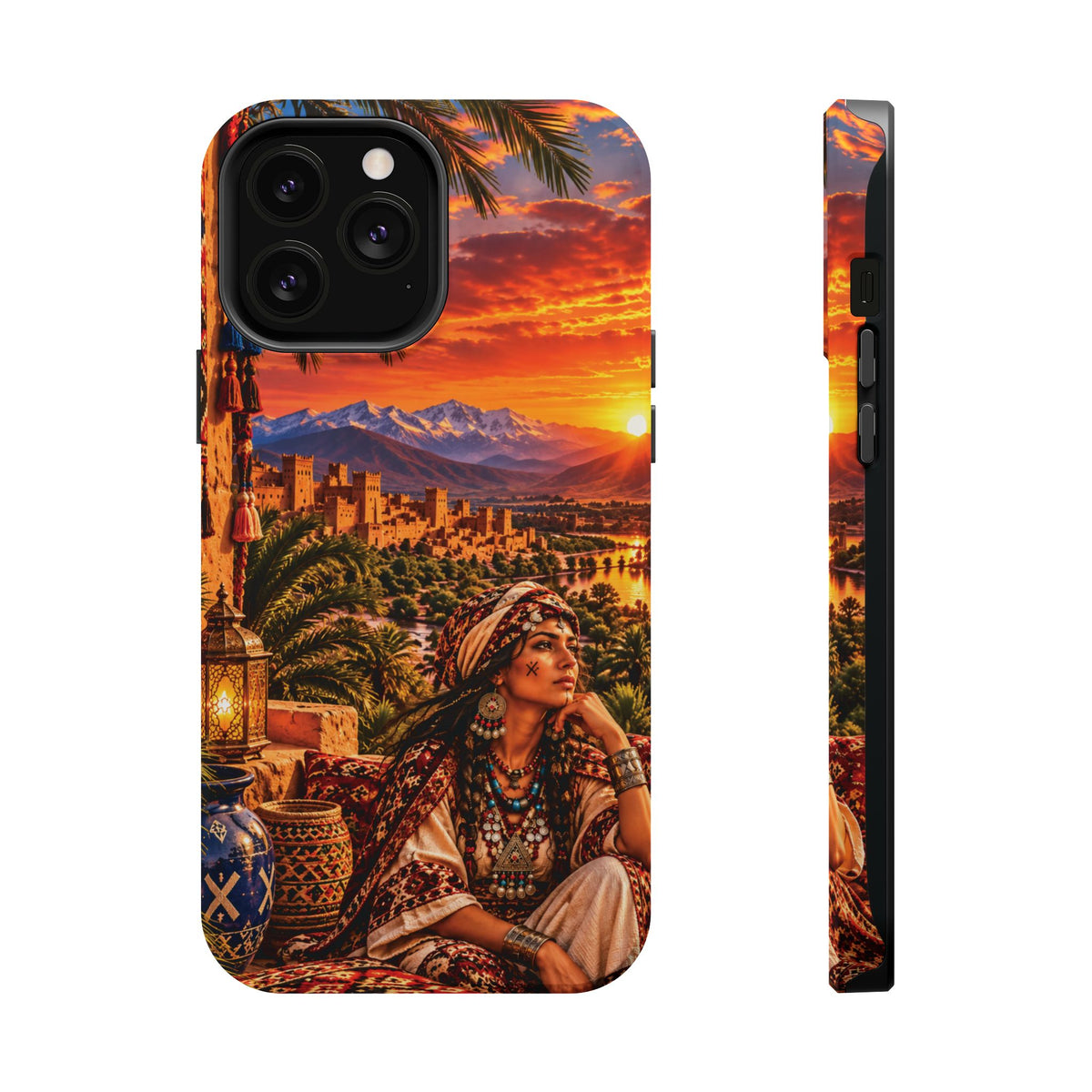 Amazigh Warrior Woman Heritage — Magnetic Impact-Resistant iPhone Cover