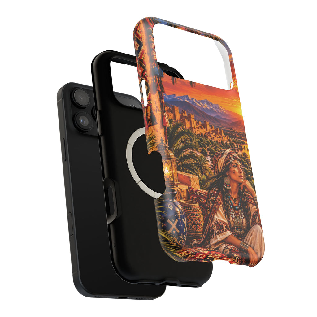 Amazigh Warrior Woman Heritage — Magnetic Impact-Resistant iPhone Cover