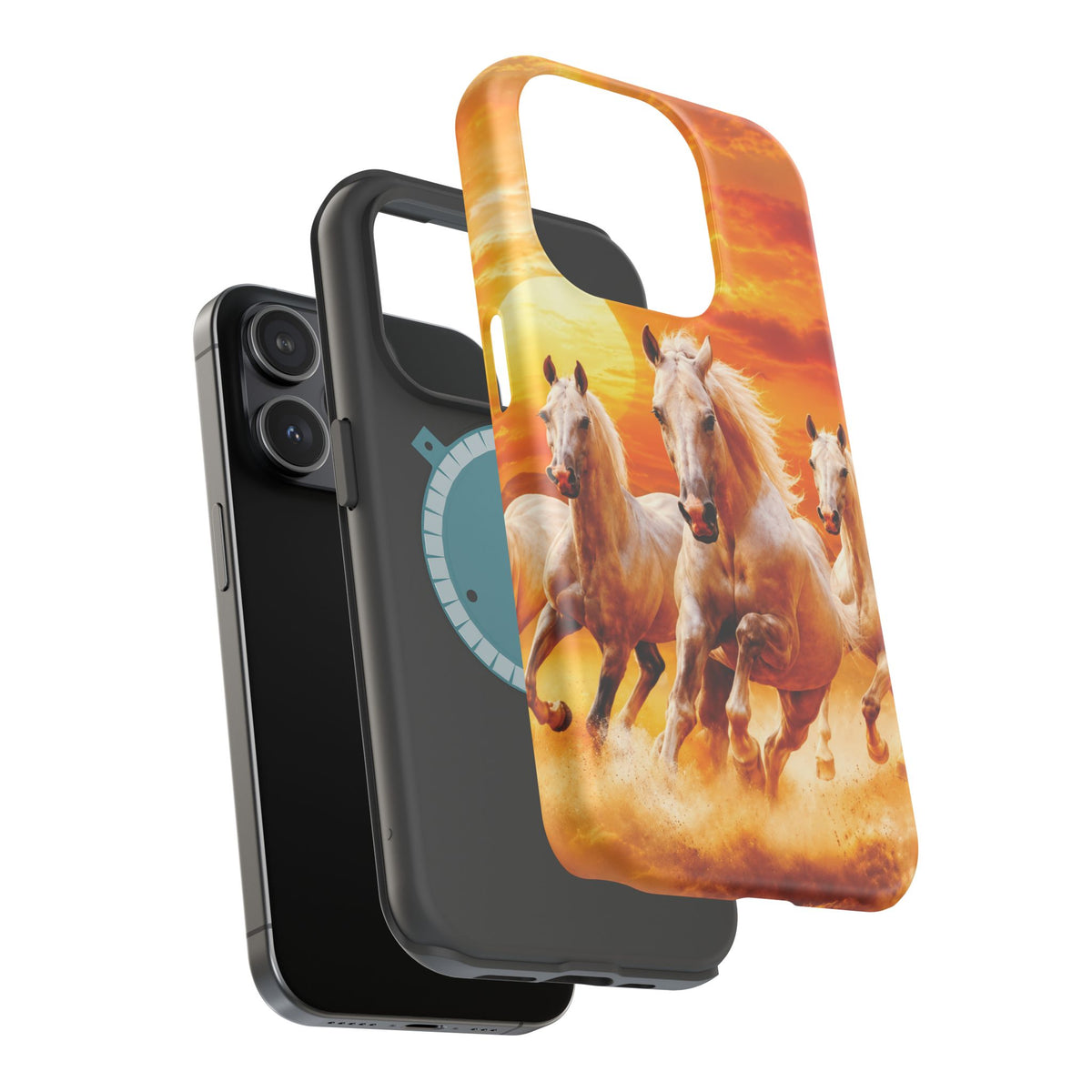 Atlas Horses - Moroccan Sunset — Magnetic Impact-Resistant iPhone Cover