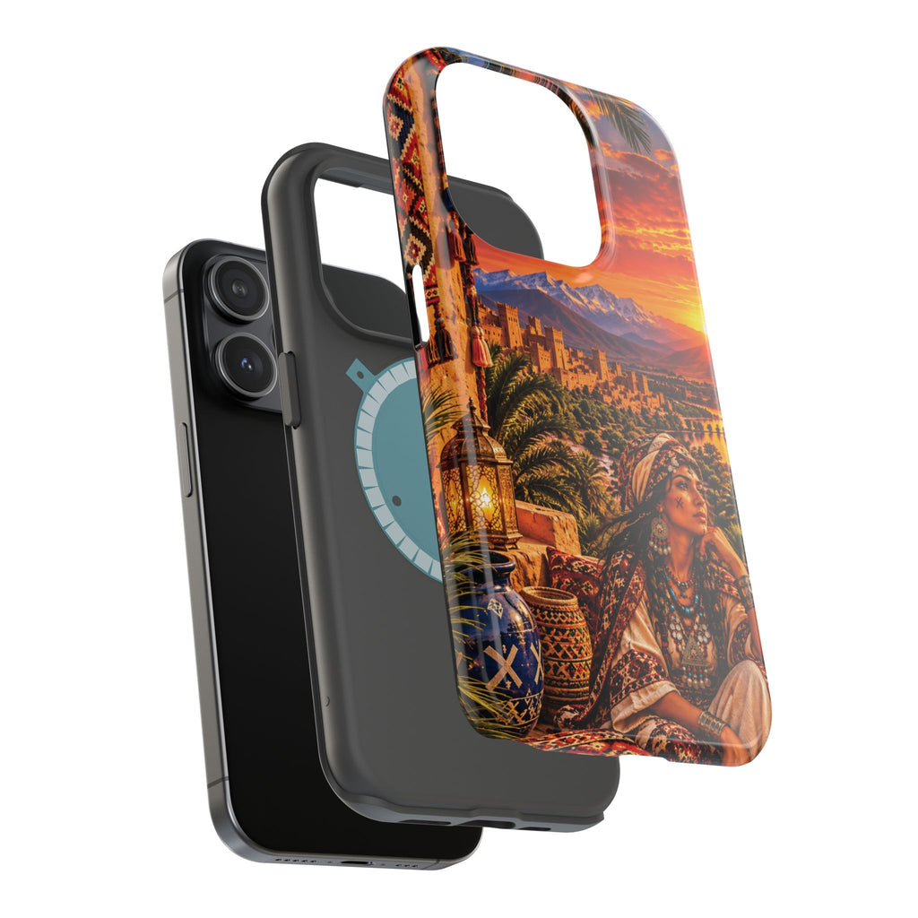 Amazigh Warrior Woman Heritage — Magnetic Impact-Resistant iPhone Cover