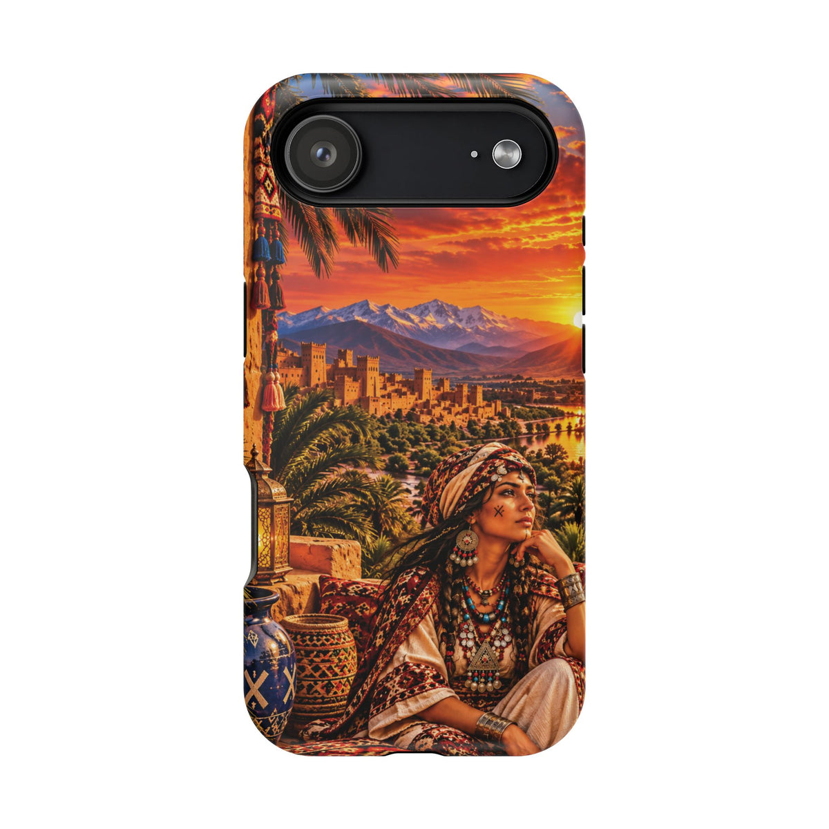 Amazigh Warrior Woman Heritage — Magnetic Impact-Resistant iPhone Cover