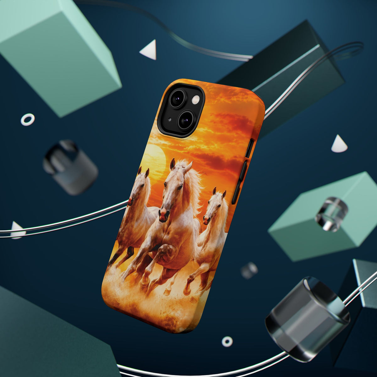 Atlas Horses - Moroccan Sunset — Magnetic Impact-Resistant iPhone Cover