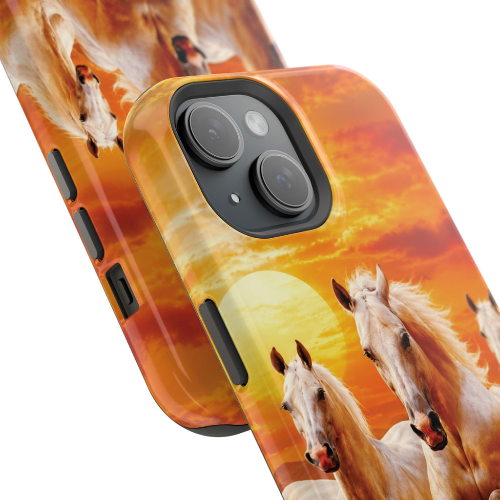 Atlas Horses - Moroccan Sunset — Magnetic Impact-Resistant iPhone Cover