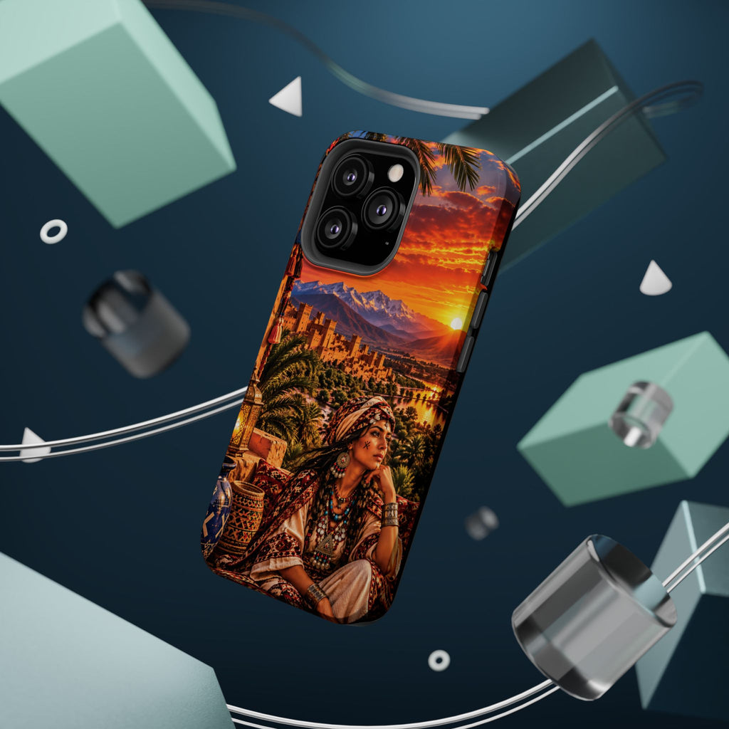 Amazigh Warrior Woman Heritage — Magnetic Impact-Resistant iPhone Cover