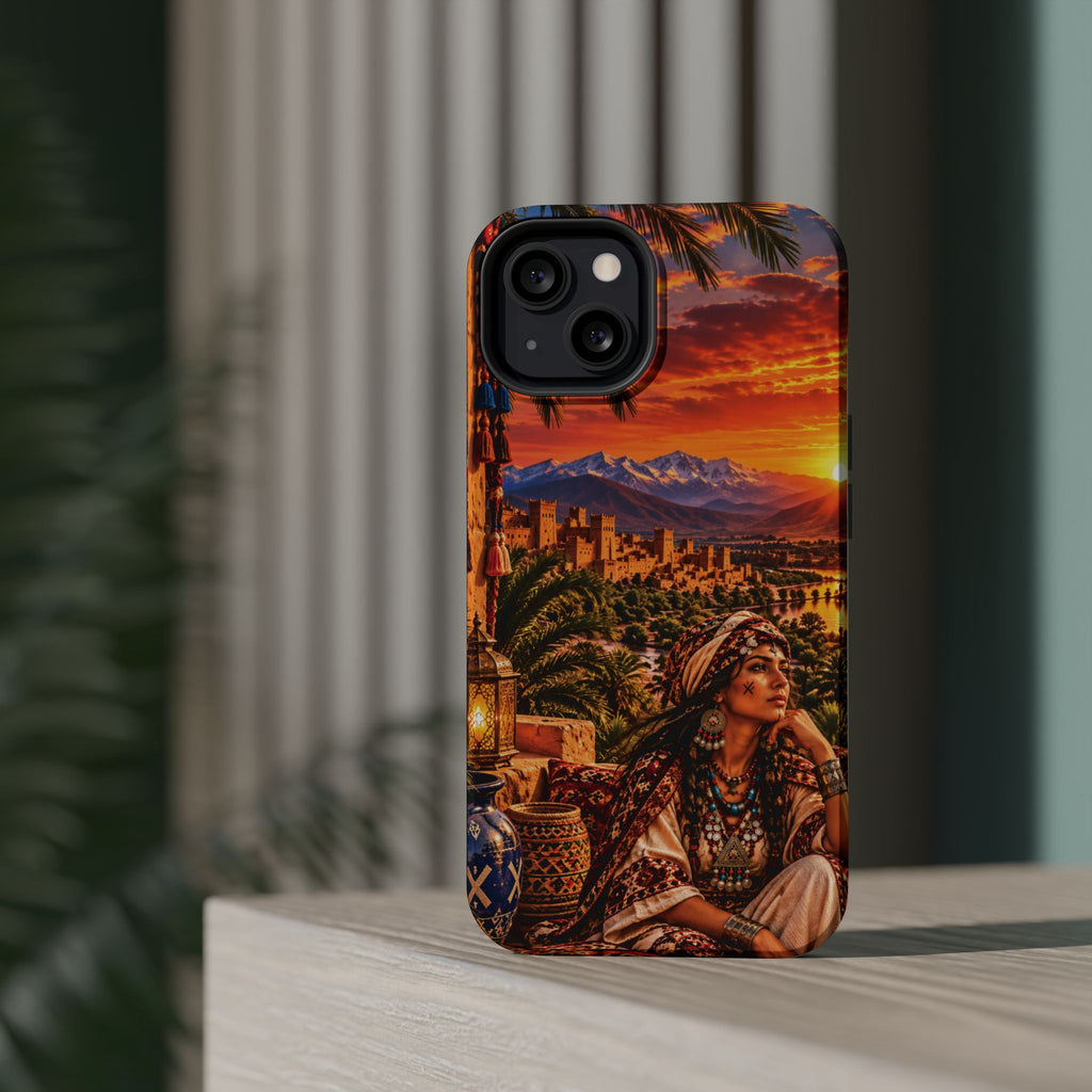 Amazigh Warrior Woman Heritage — Magnetic Impact-Resistant iPhone Cover