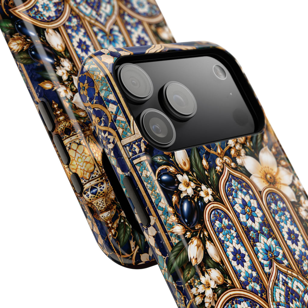 Moroccan Khmisa Zellige Heritage — Magnetic Impact-Resistant iPhone Cover