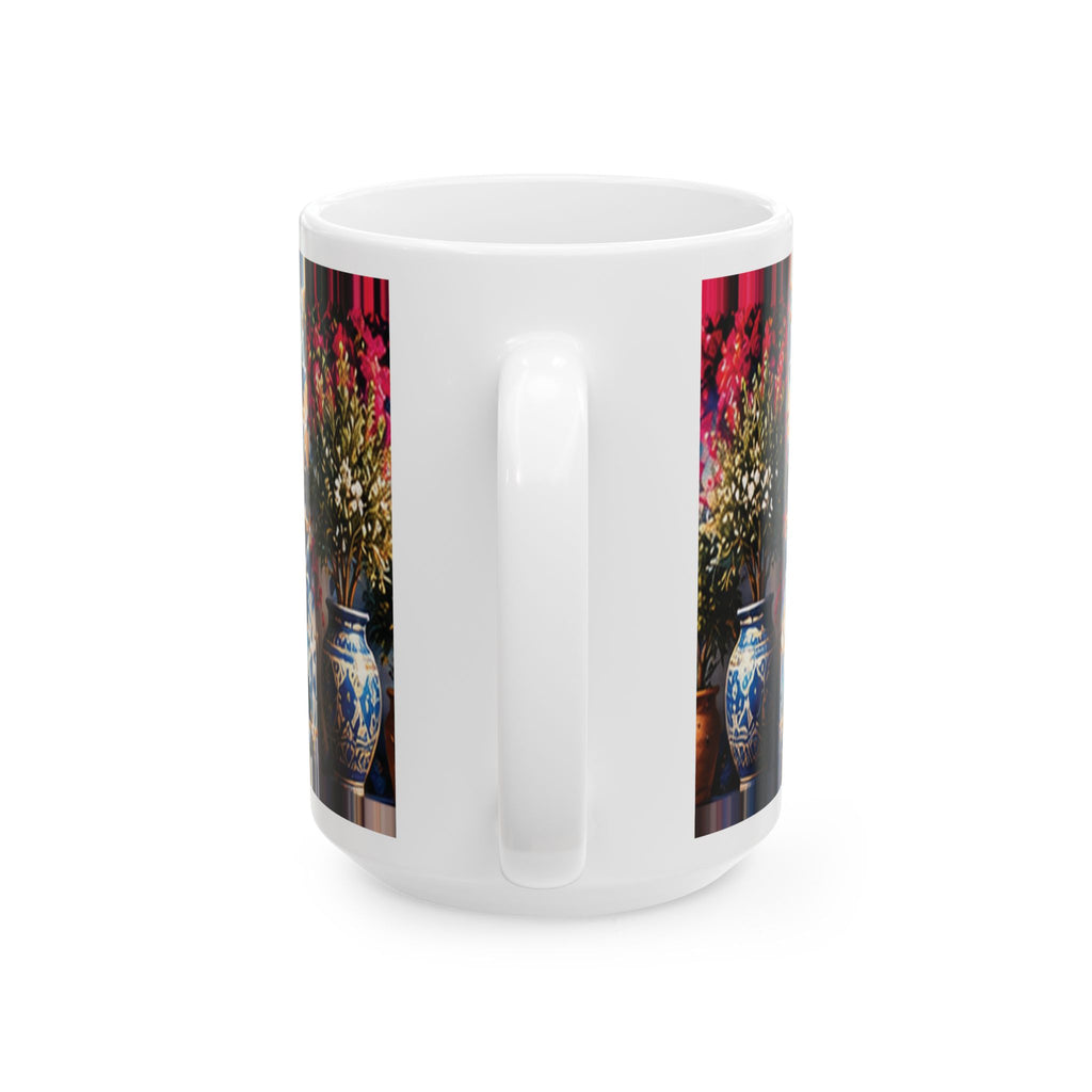 Moroccan Khmisa Heritage Mug – Blue & Gold | NOOR SULTAN