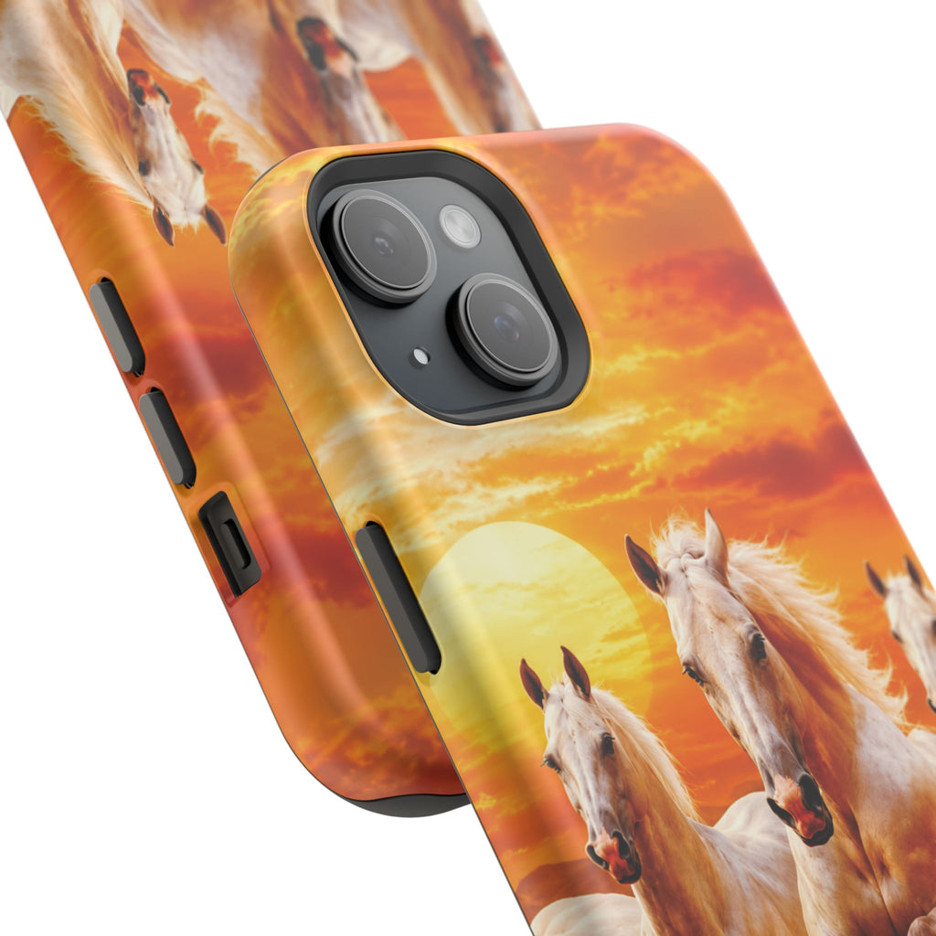 Atlas Horses - Moroccan Sunset — Magnetic Impact-Resistant iPhone Cover