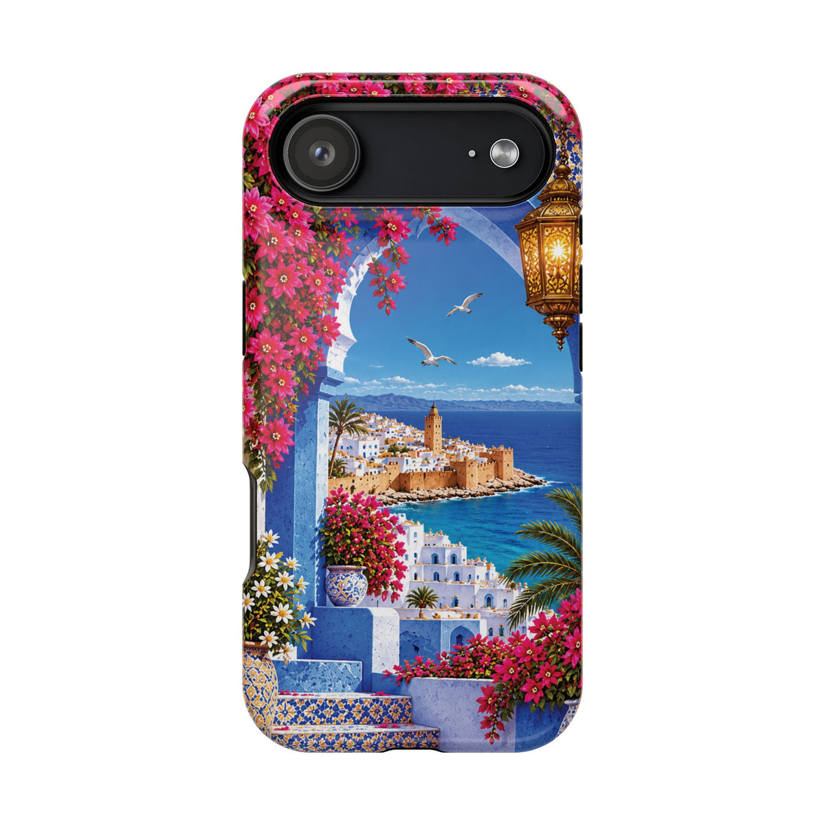 Moroccan Blue Medina — Magnetic Impact-Resistant iPhone Cover