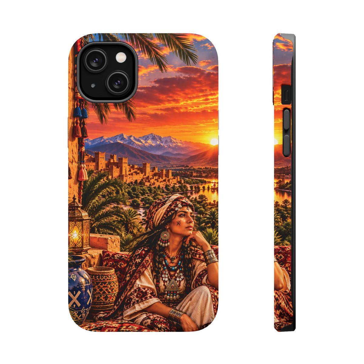 Amazigh Warrior Woman Heritage — Magnetic Impact-Resistant iPhone Cover