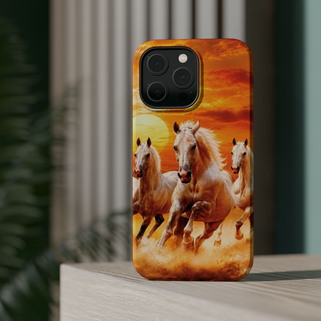 Atlas Horses - Moroccan Sunset — Magnetic Impact-Resistant iPhone Cover