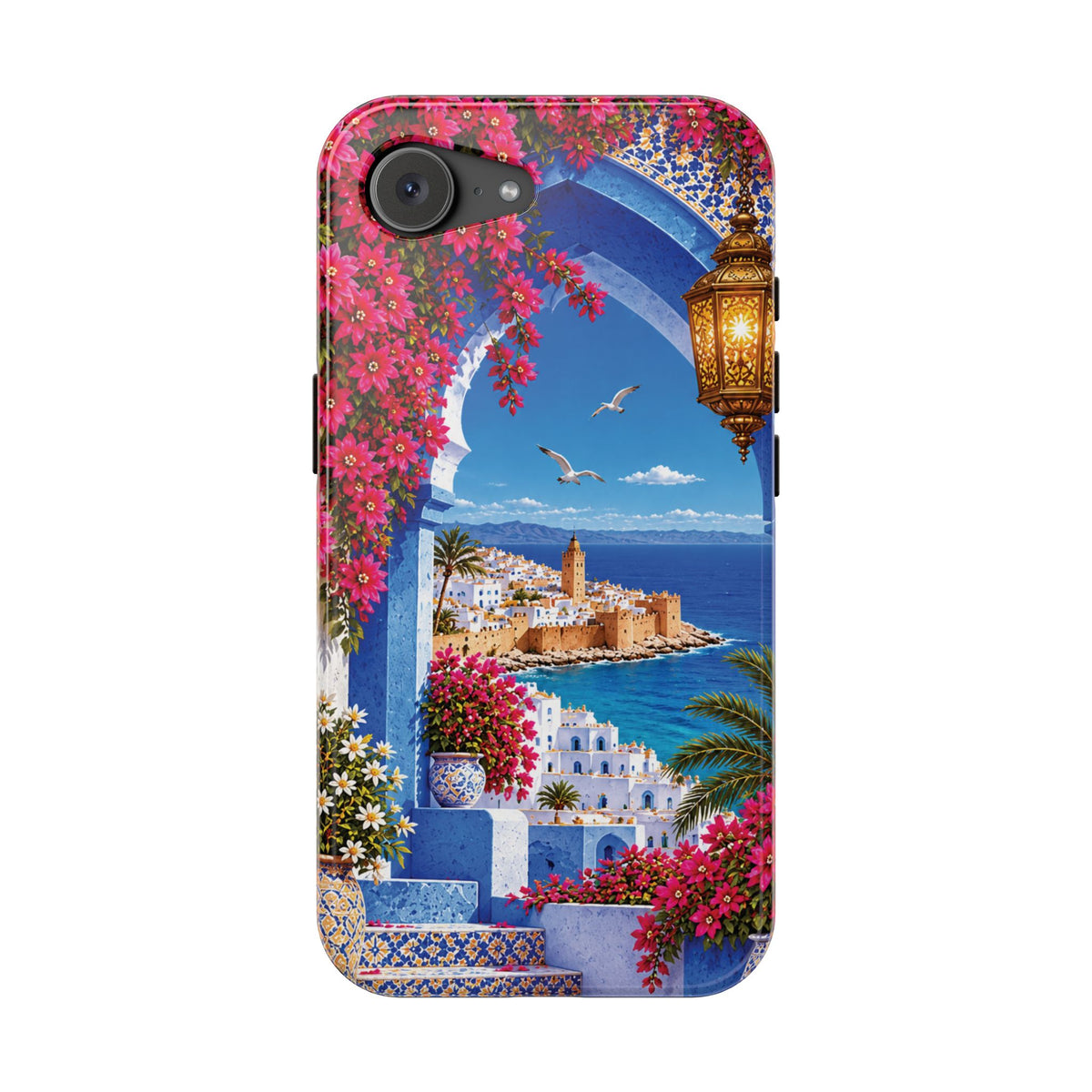 Moroccan Blue Medina — Magnetic Impact-Resistant iPhone Cover