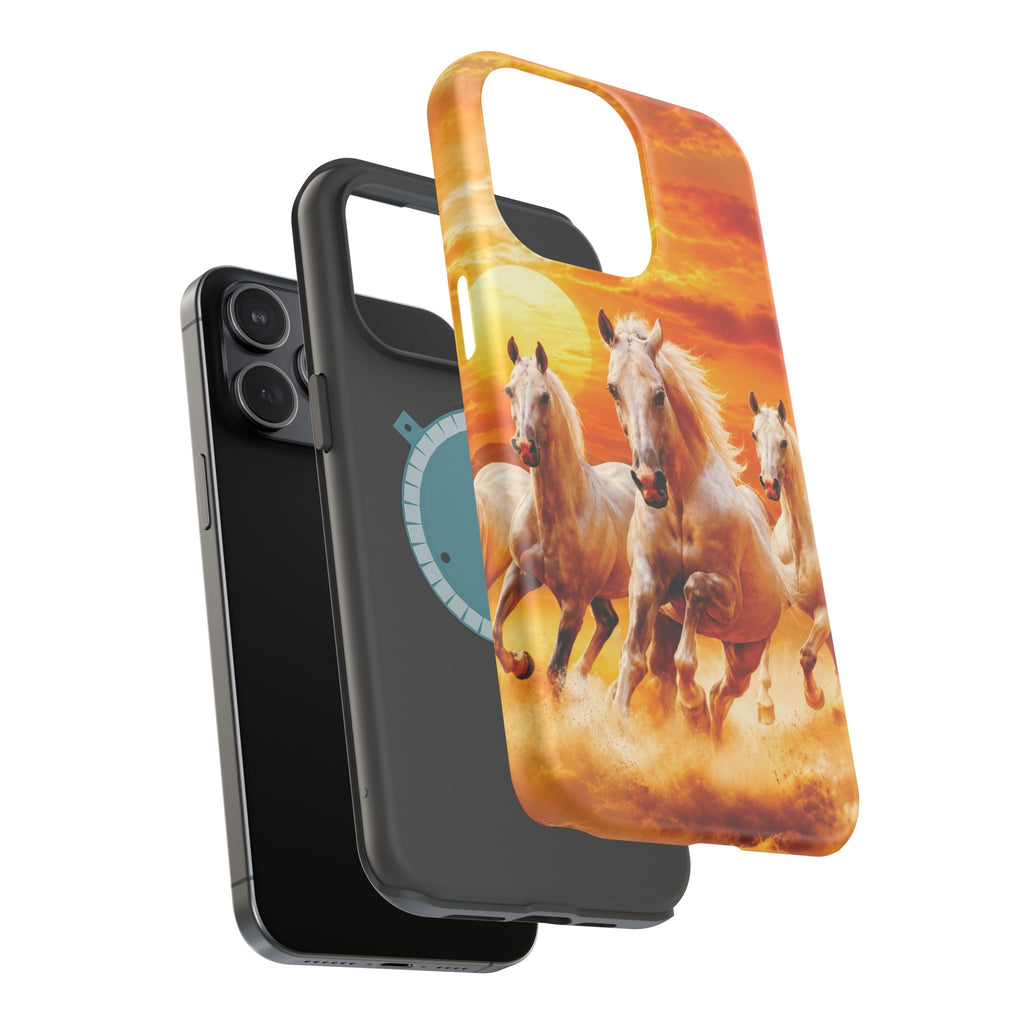 Atlas Horses - Moroccan Sunset — Magnetic Impact-Resistant iPhone Cover