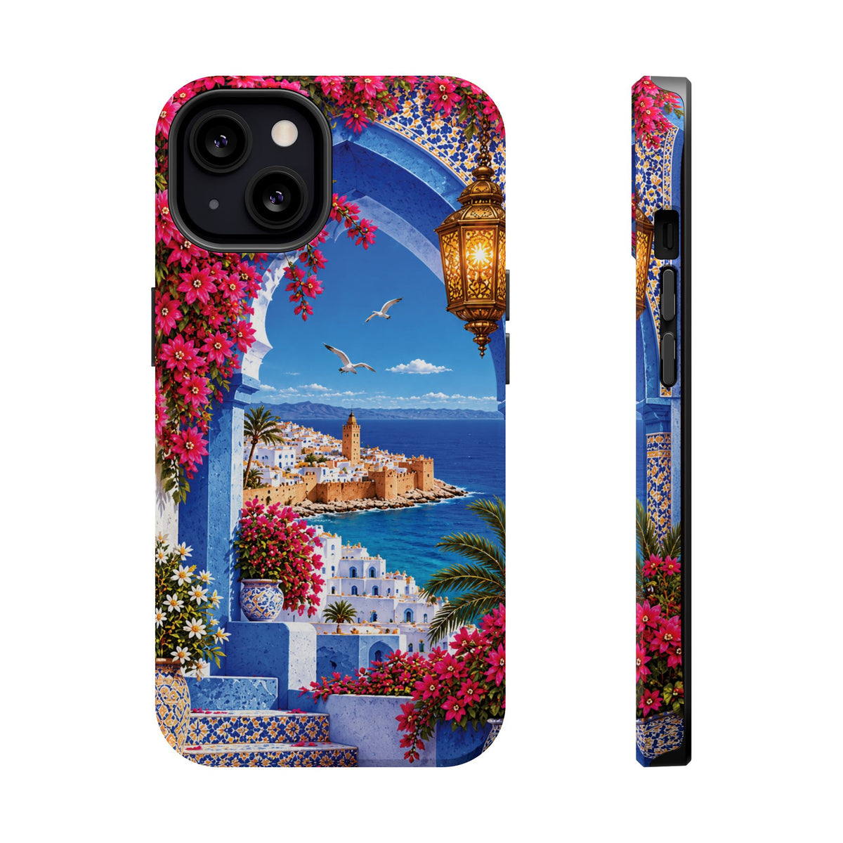 Moroccan Blue Medina — Magnetic Impact-Resistant iPhone Cover