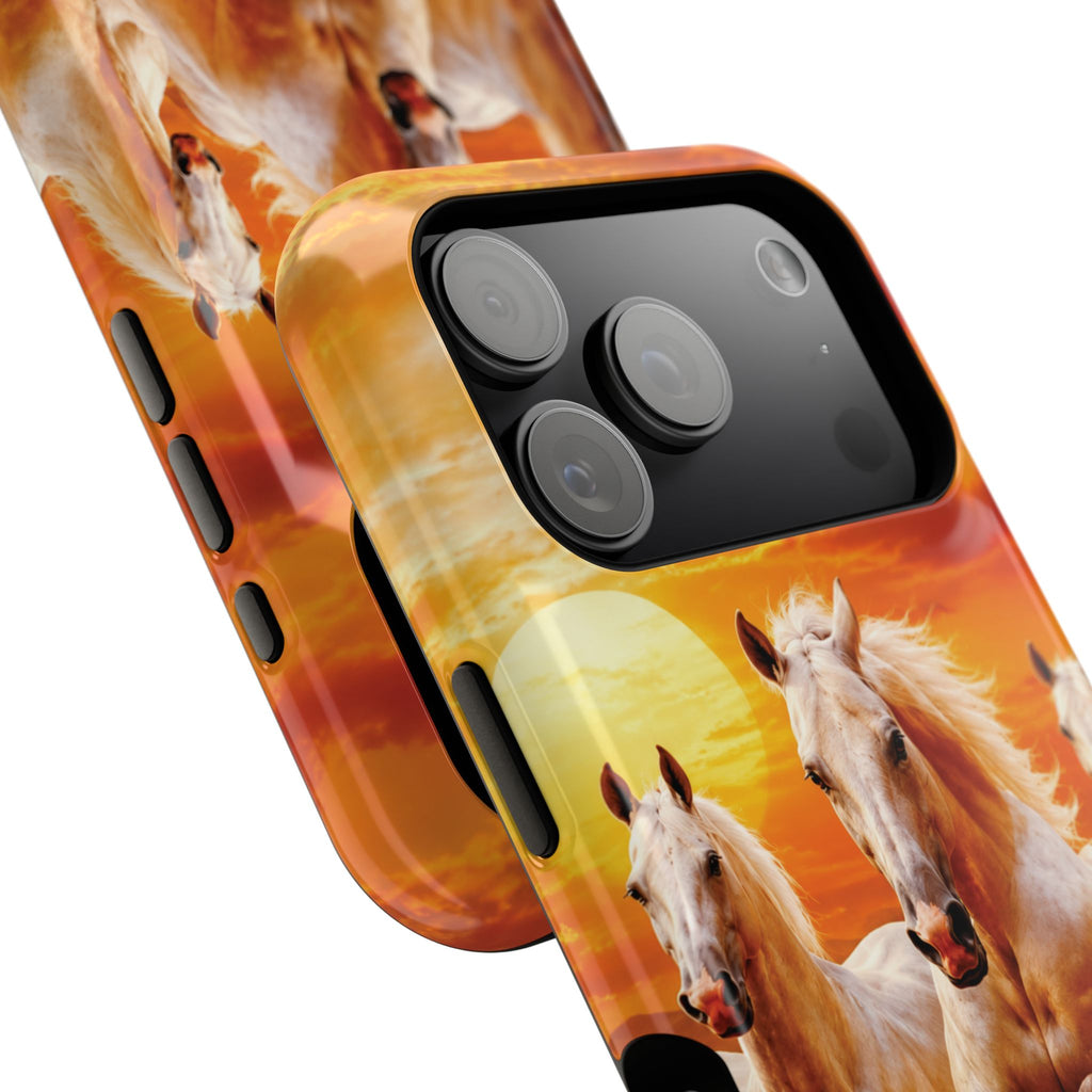 Atlas Horses - Moroccan Sunset — Magnetic Impact-Resistant iPhone Cover