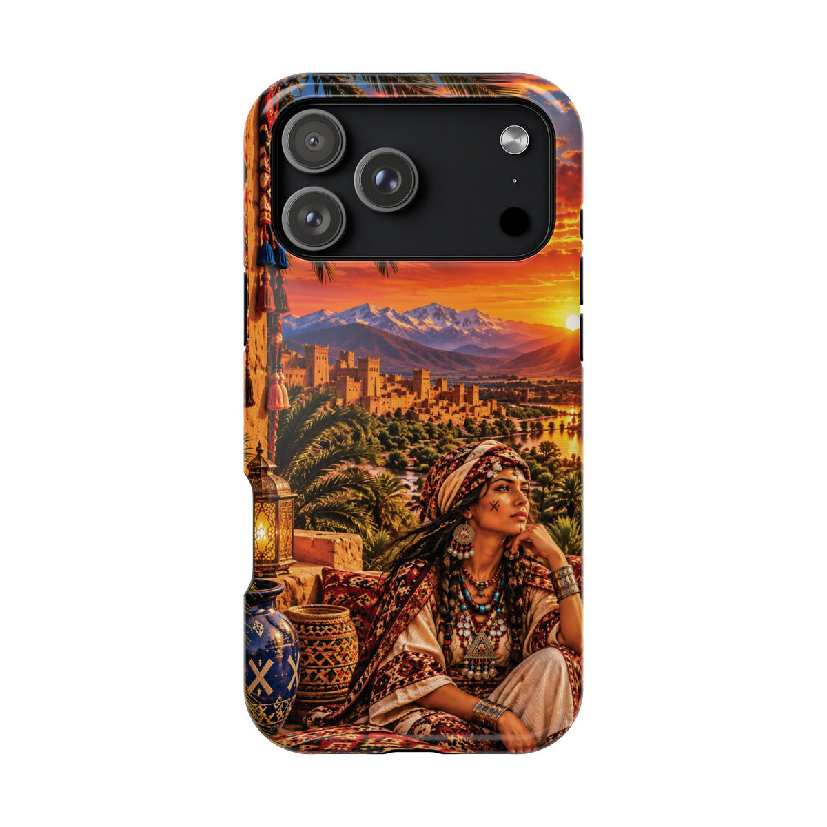 Amazigh Warrior Woman Heritage — Magnetic Impact-Resistant iPhone Cover