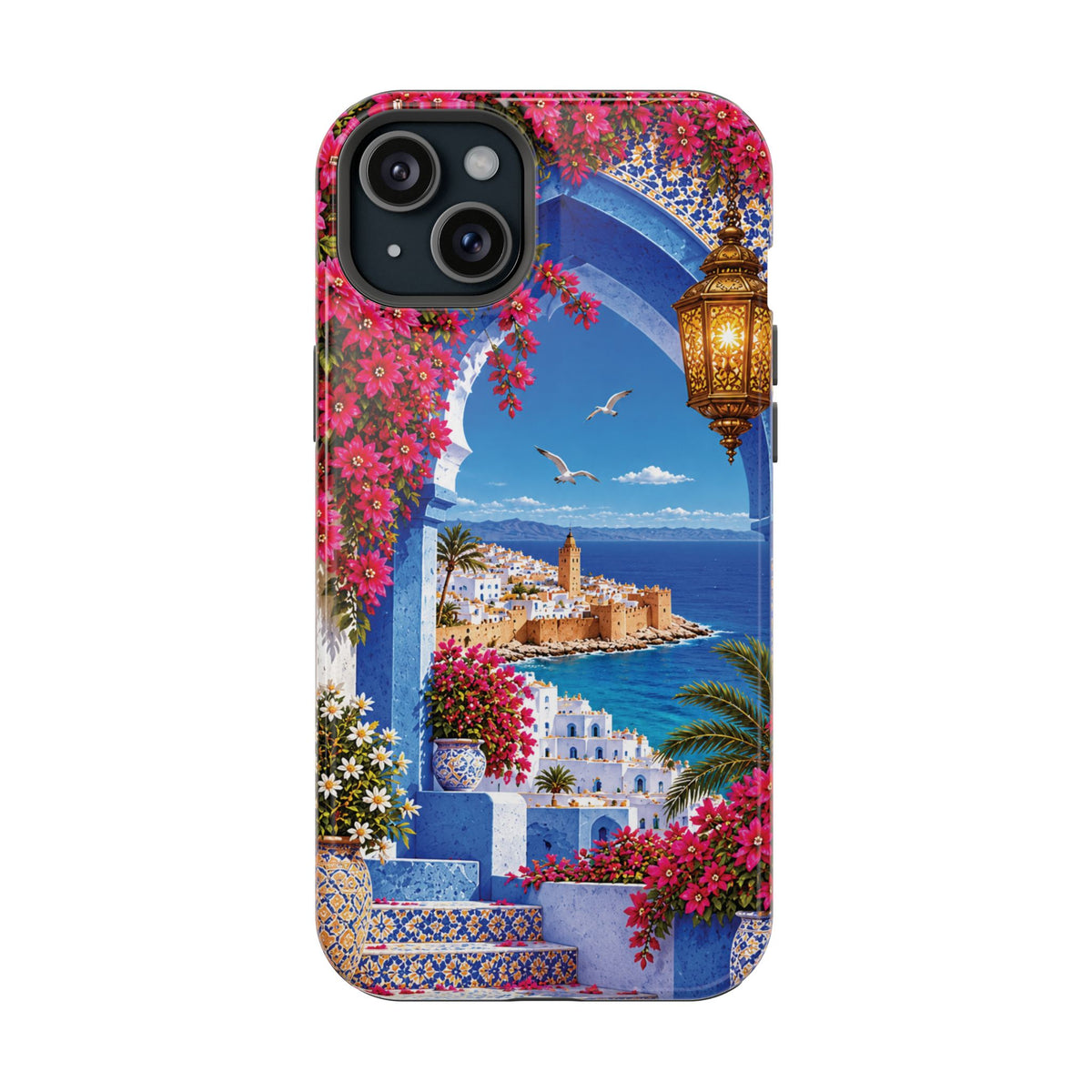 Moroccan Blue Medina — Magnetic Impact-Resistant iPhone Cover