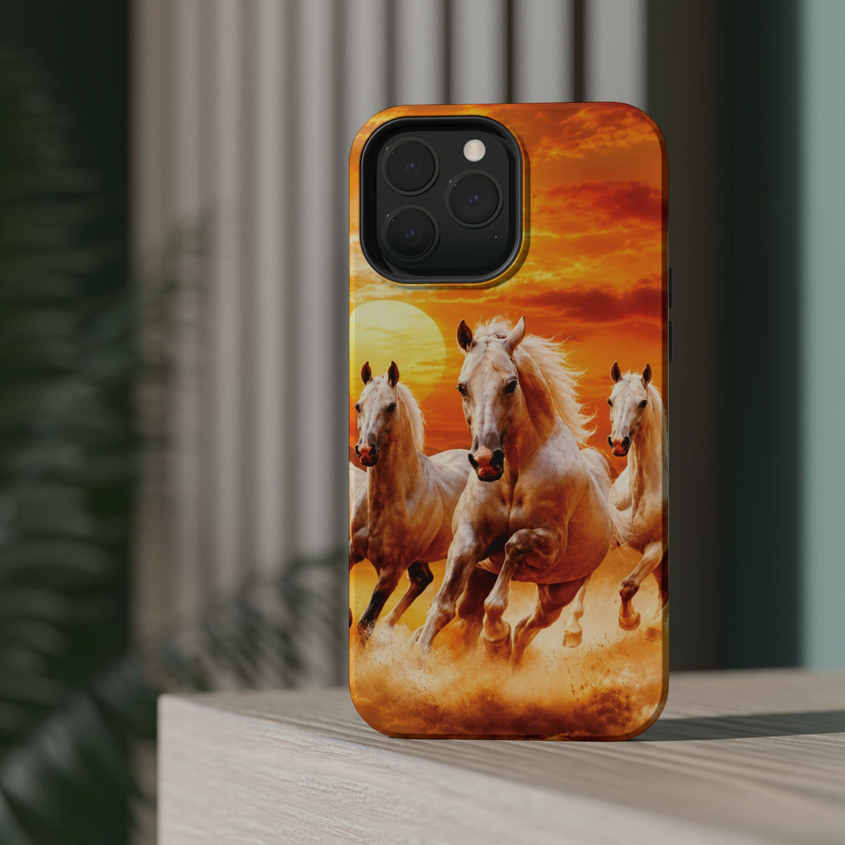 Atlas Horses - Moroccan Sunset — Magnetic Impact-Resistant iPhone Cover