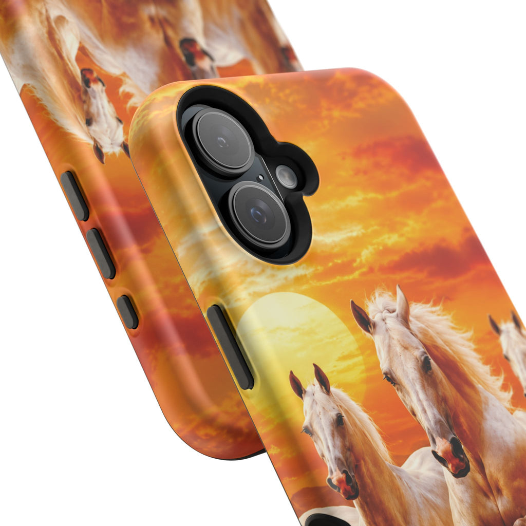 Atlas Horses - Moroccan Sunset — Magnetic Impact-Resistant iPhone Cover
