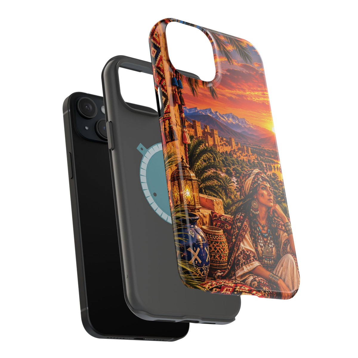 Amazigh Warrior Woman Heritage — Magnetic Impact-Resistant iPhone Cover