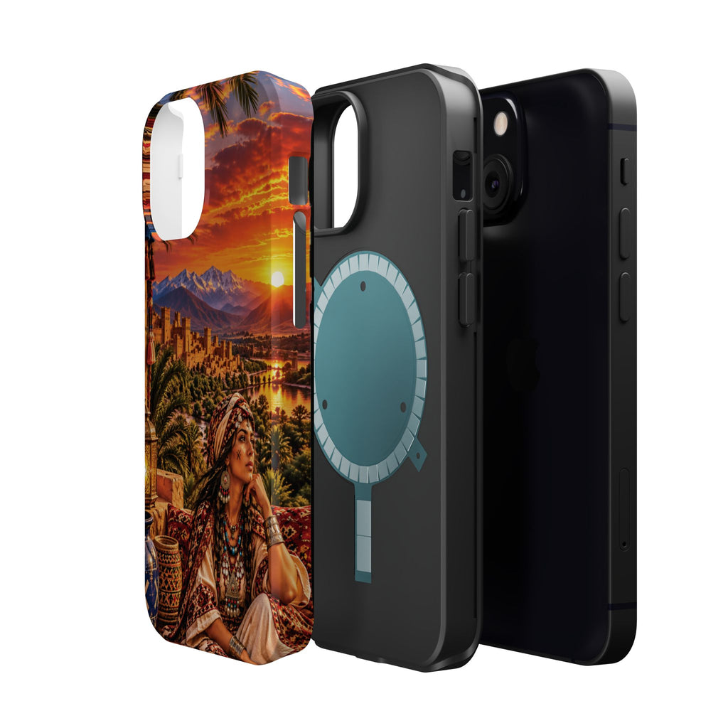 Amazigh Warrior Woman Heritage — Magnetic Impact-Resistant iPhone Cover