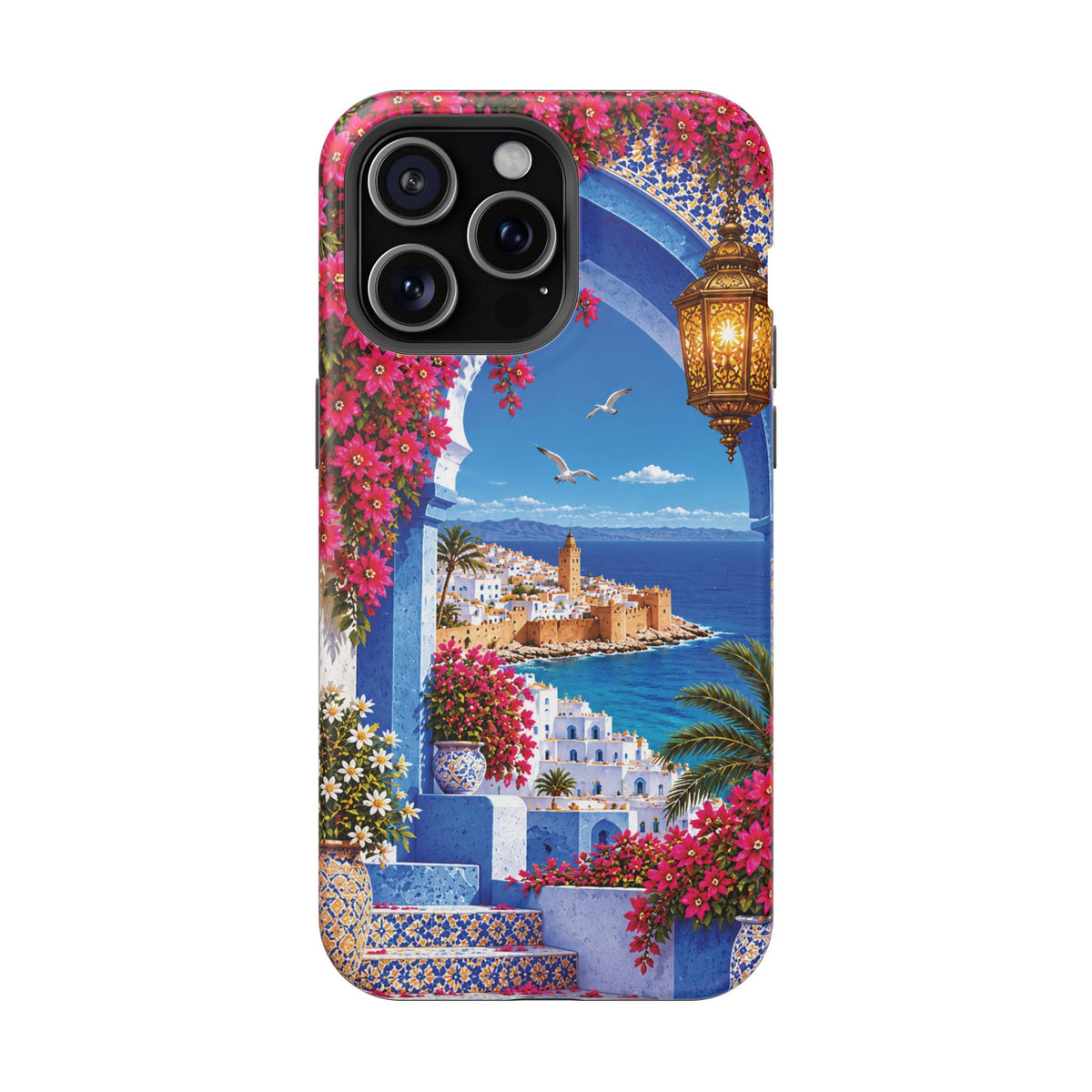 Moroccan Blue Medina — Magnetic Impact-Resistant iPhone Cover