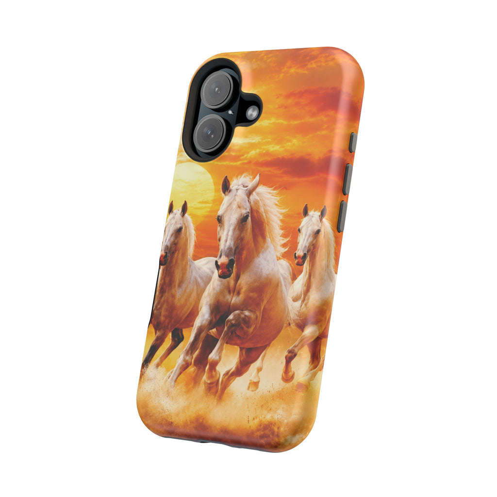 Atlas Horses - Moroccan Sunset — Magnetic Impact-Resistant iPhone Cover