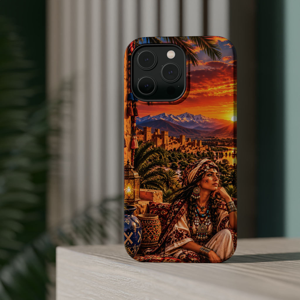 Amazigh Warrior Woman Heritage — Magnetic Impact-Resistant iPhone Cover
