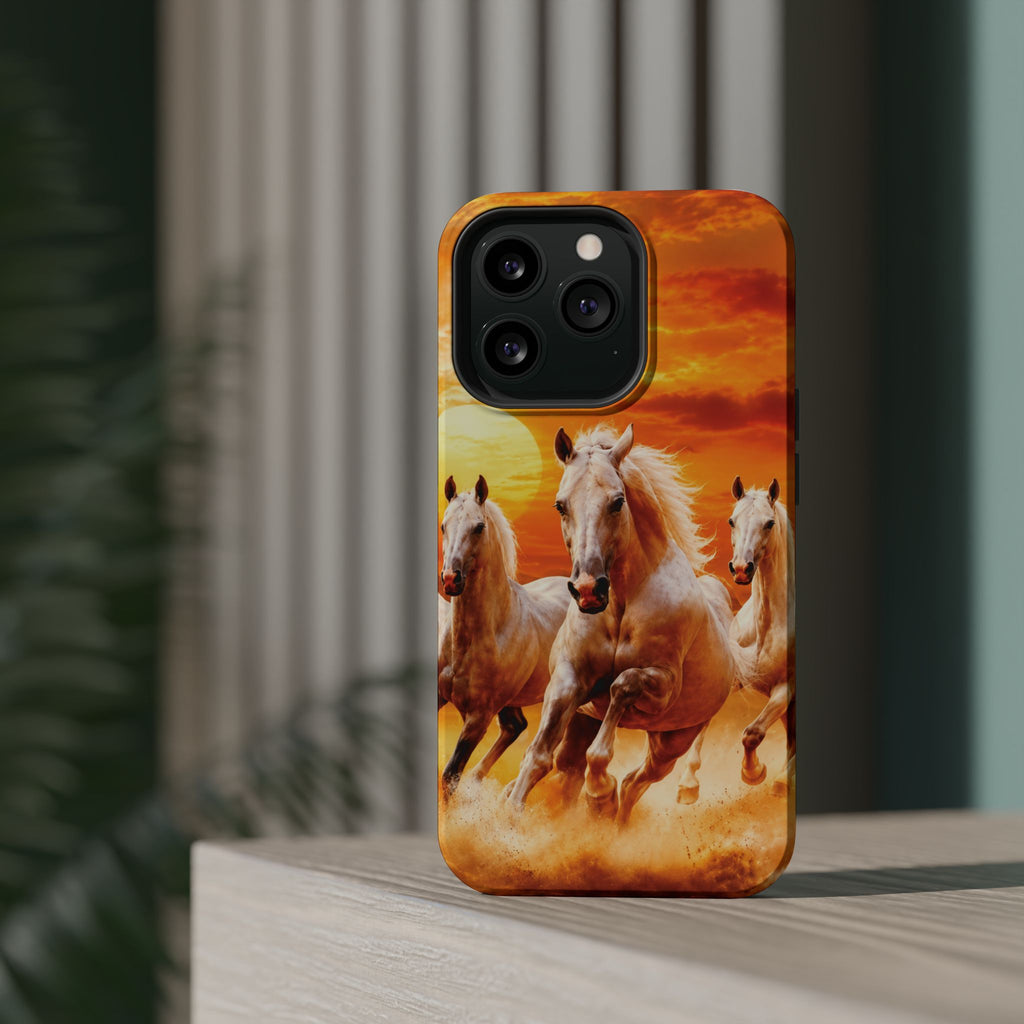 Atlas Horses - Moroccan Sunset — Magnetic Impact-Resistant iPhone Cover