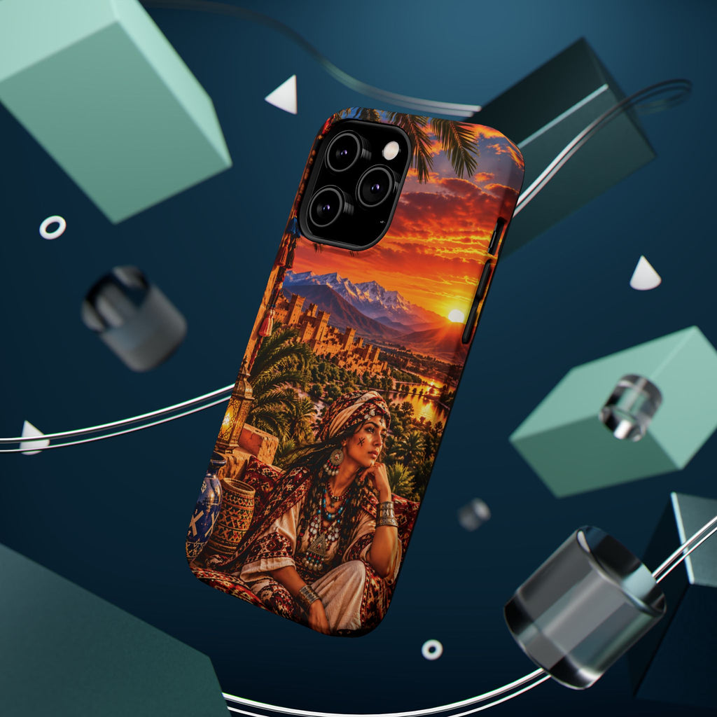 Amazigh Warrior Woman Heritage — Magnetic Impact-Resistant iPhone Cover
