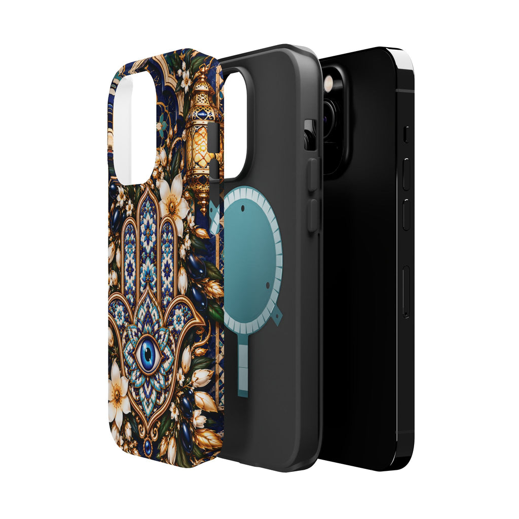 Moroccan Khmisa Zellige Heritage — Magnetic Impact-Resistant iPhone Cover