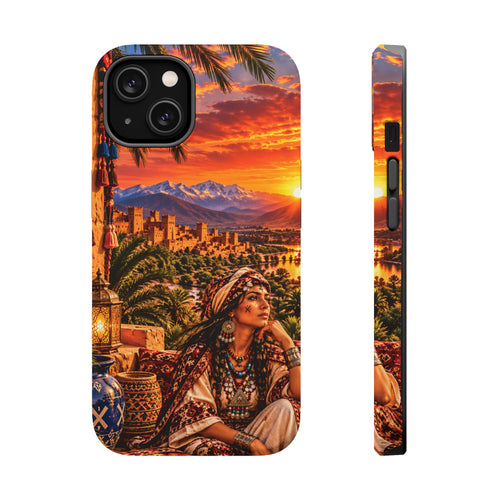 Amazigh Warrior Woman Heritage — Magnetic Impact-Resistant iPhone Cover
