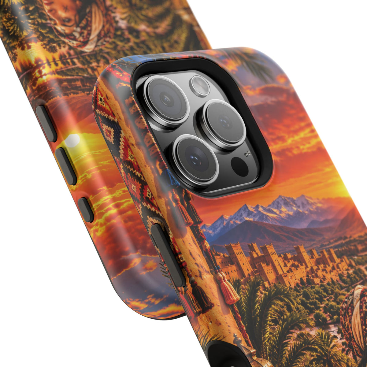 Amazigh Warrior Woman Heritage — Magnetic Impact-Resistant iPhone Cover