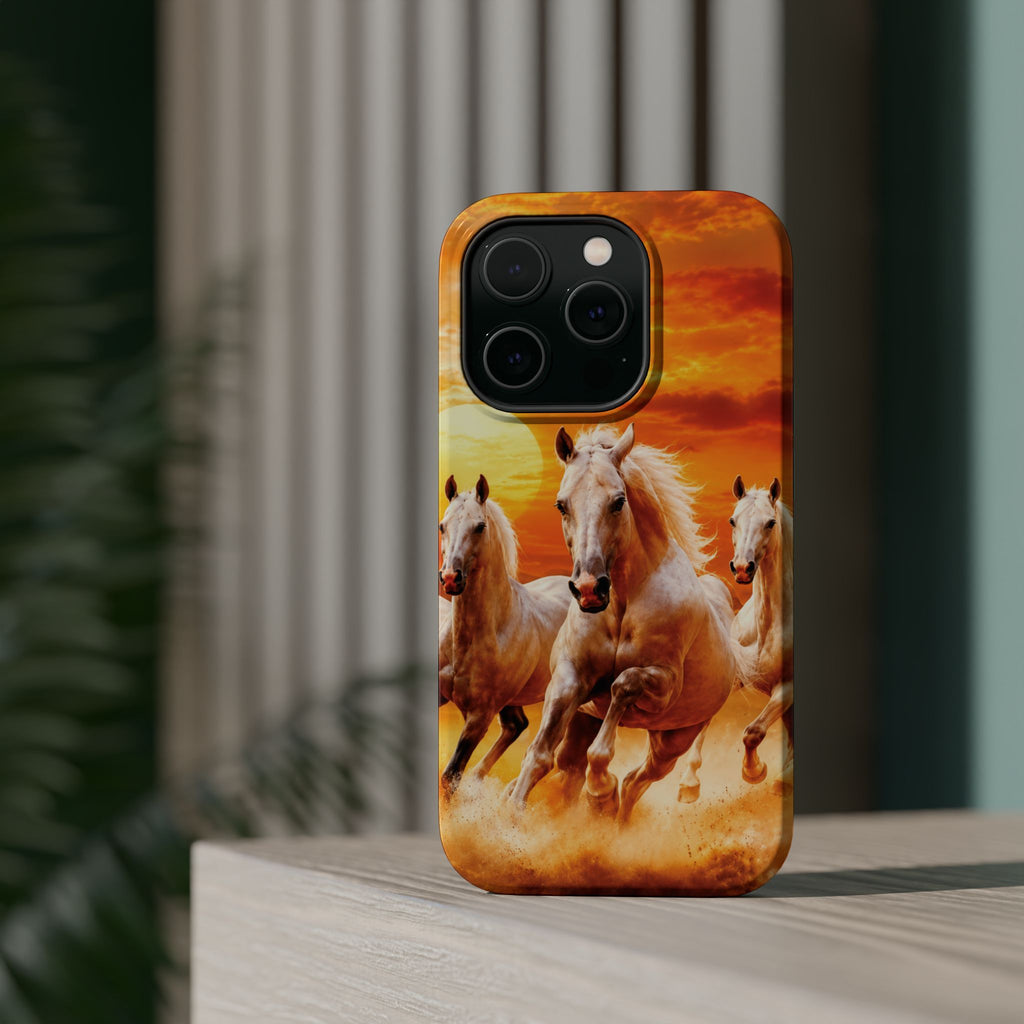 Atlas Horses - Moroccan Sunset — Magnetic Impact-Resistant iPhone Cover