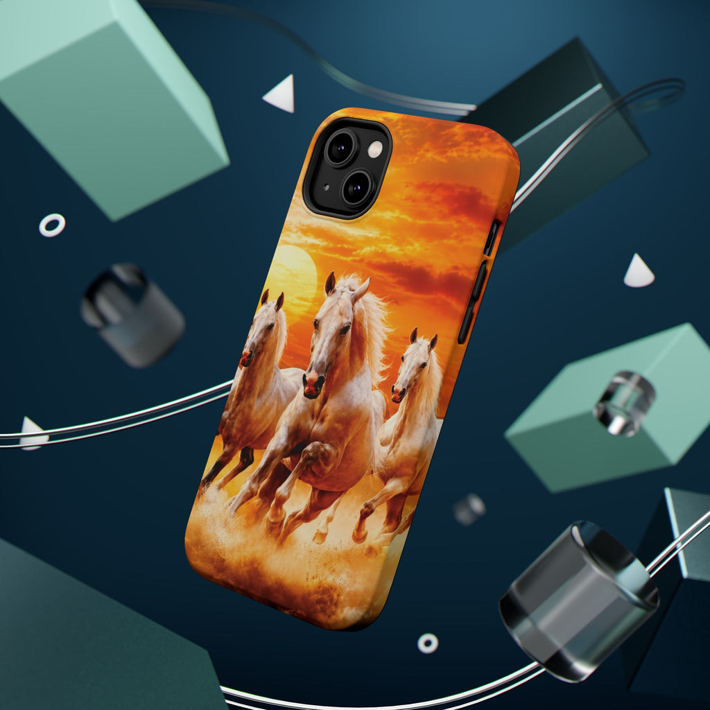 Atlas Horses - Moroccan Sunset — Magnetic Impact-Resistant iPhone Cover