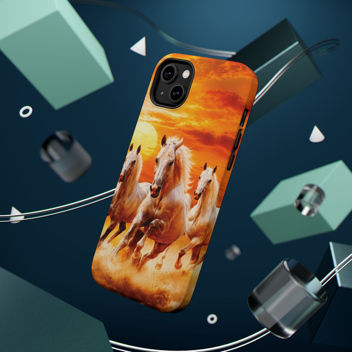 Atlas Horses - Moroccan Sunset — Magnetic Impact-Resistant iPhone Cover
