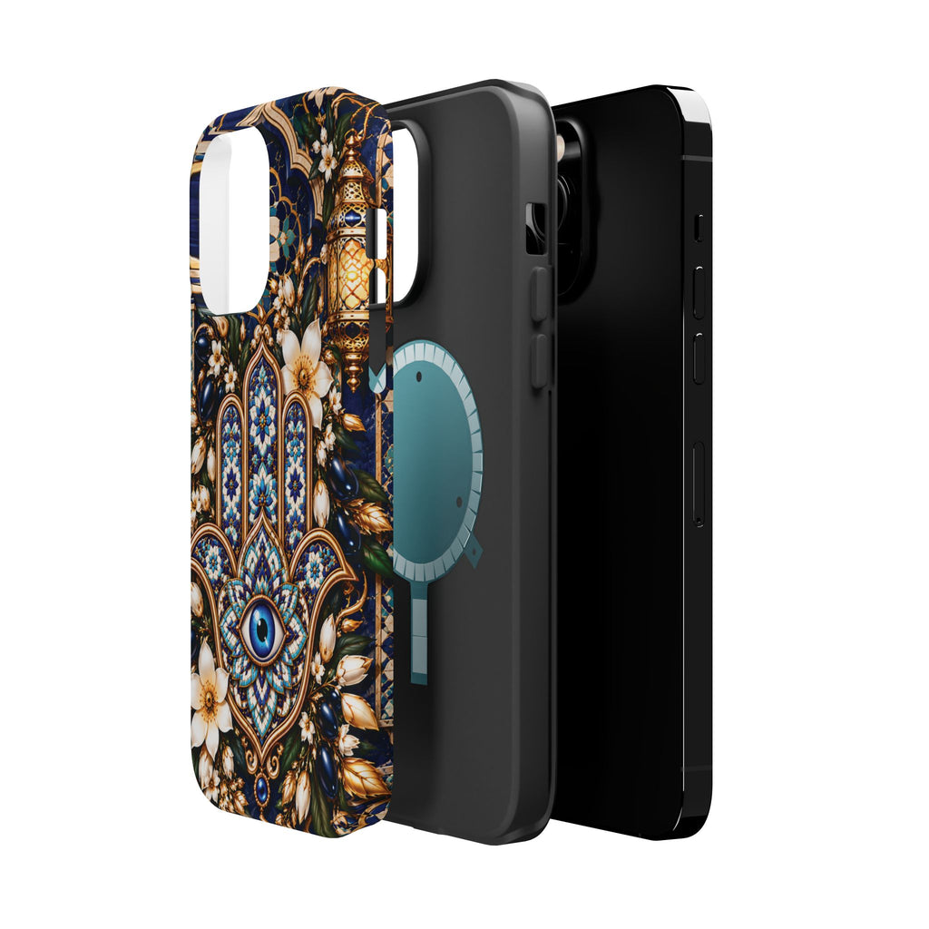 Moroccan Khmisa Zellige Heritage — Magnetic Impact-Resistant iPhone Cover