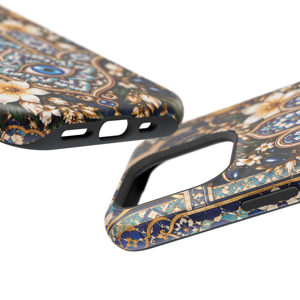 Moroccan Khmisa Zellige Heritage — Magnetic Impact-Resistant iPhone Cover