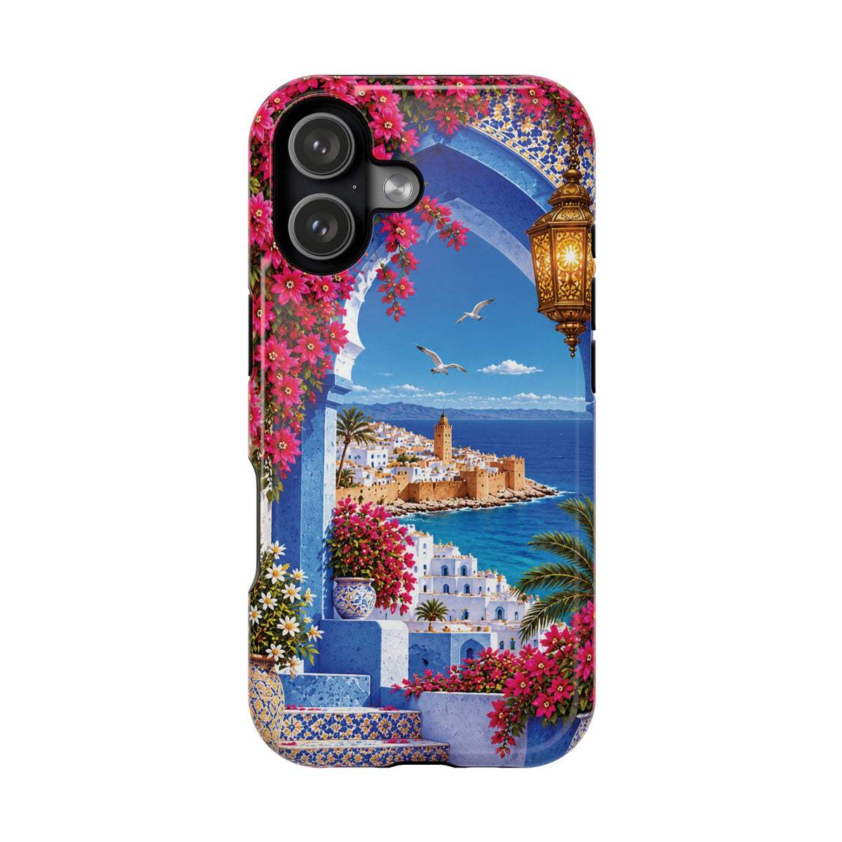Moroccan Blue Medina — Magnetic Impact-Resistant iPhone Cover