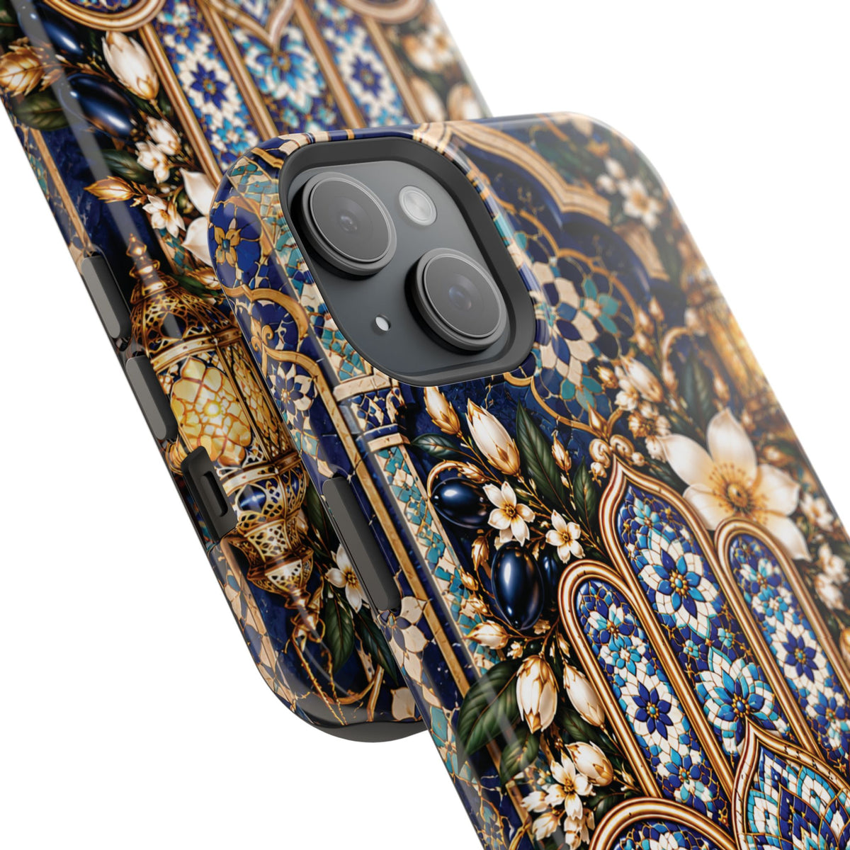 Moroccan Khmisa Zellige Heritage — Magnetic Impact-Resistant iPhone Cover