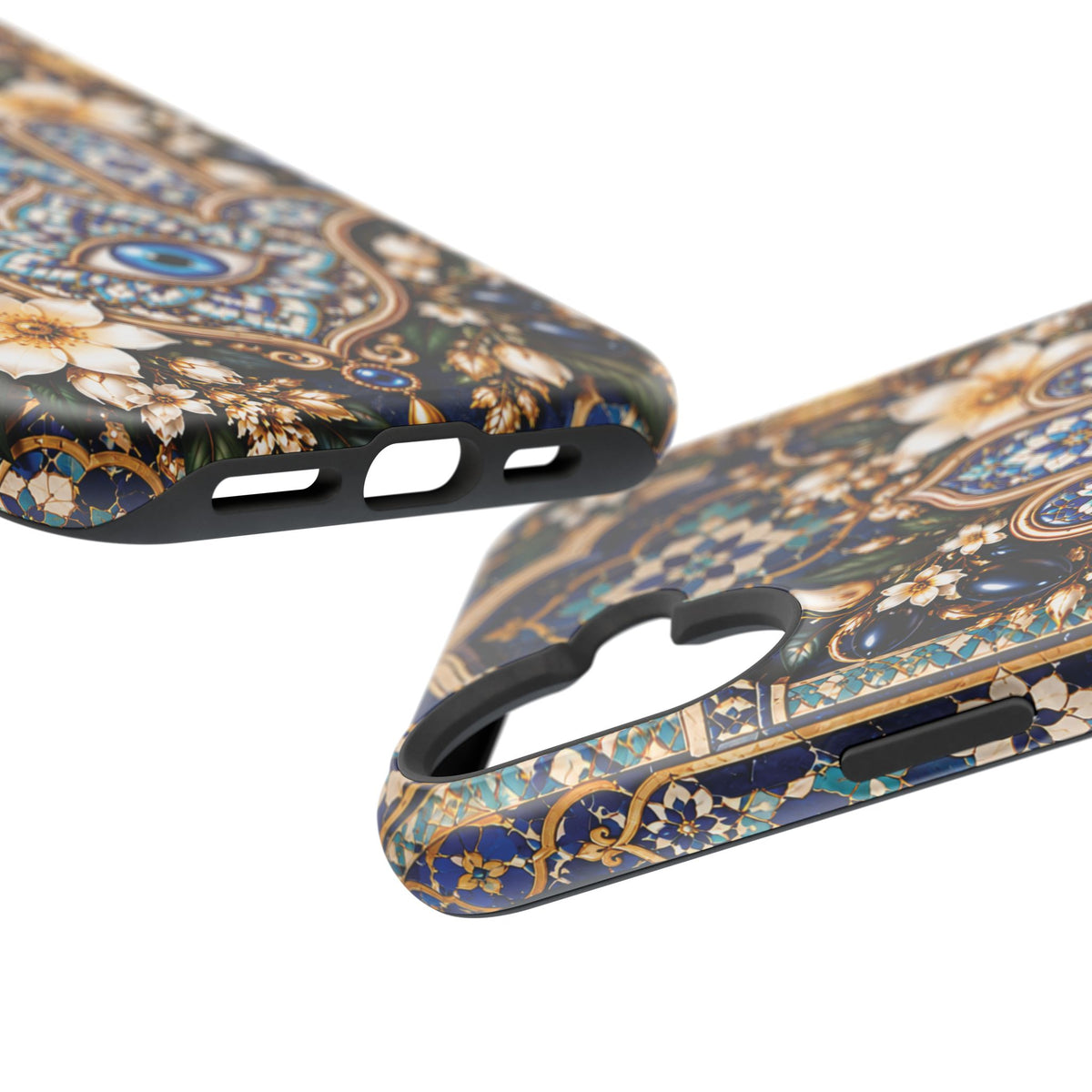 Moroccan Khmisa Zellige Heritage — Magnetic Impact-Resistant iPhone Cover