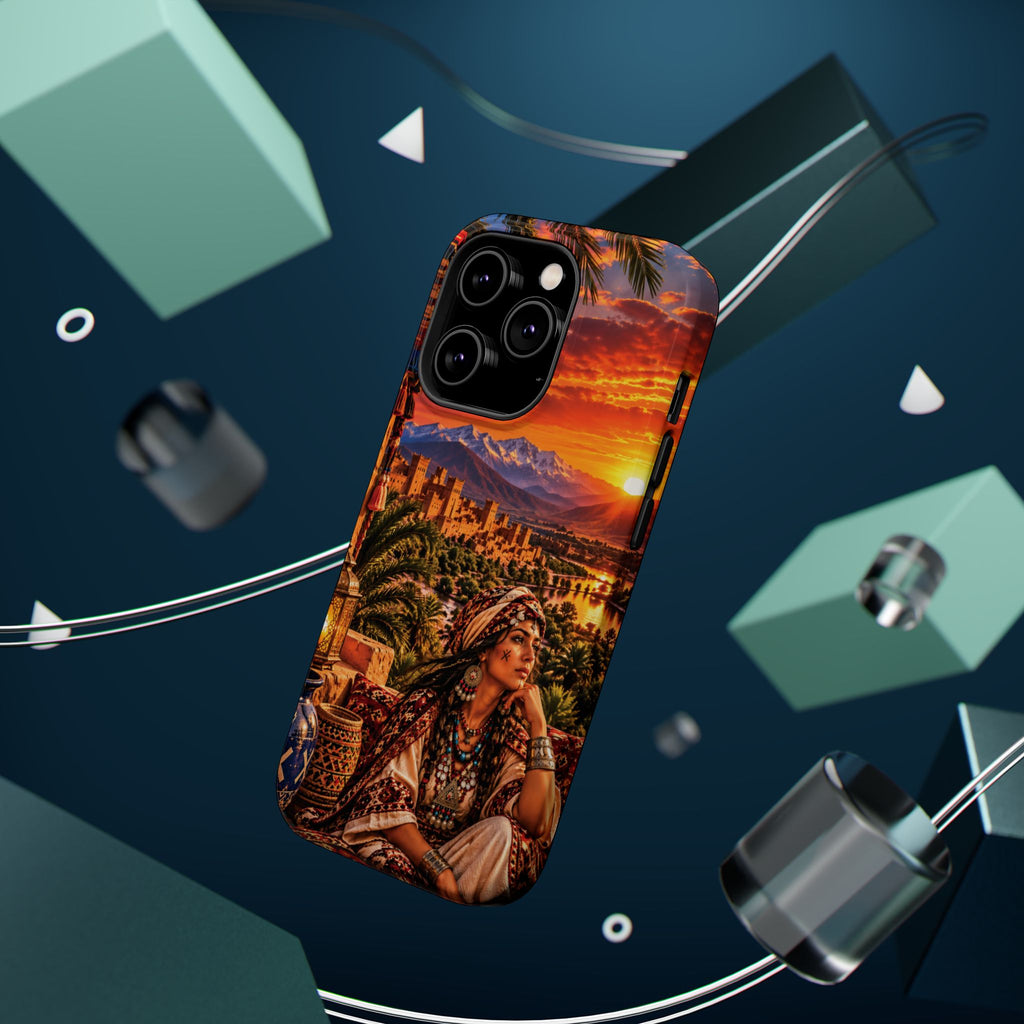 Amazigh Warrior Woman Heritage — Magnetic Impact-Resistant iPhone Cover