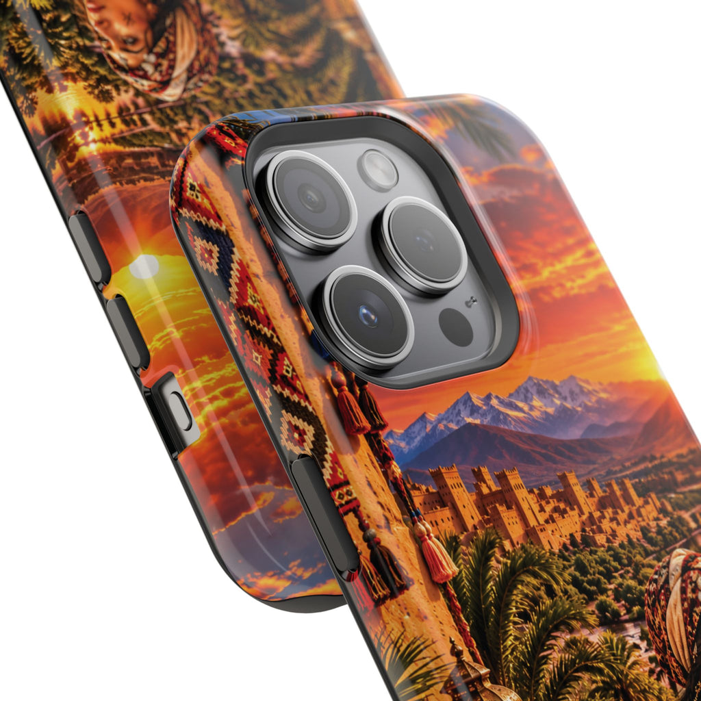 Amazigh Warrior Woman Heritage — Magnetic Impact-Resistant iPhone Cover