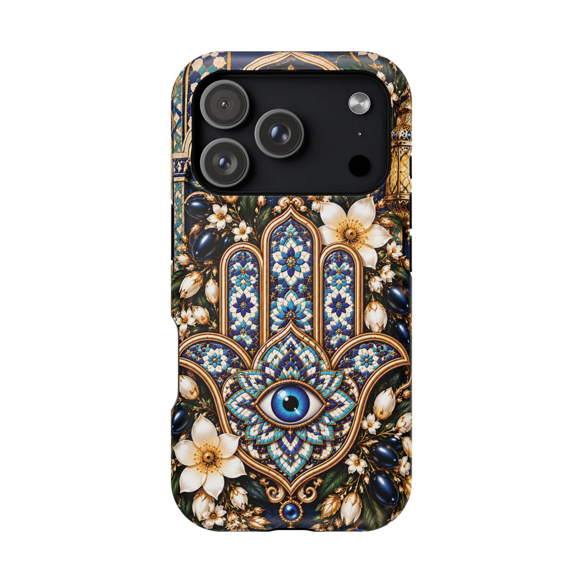 Moroccan Khmisa Zellige Heritage — Magnetic Impact-Resistant iPhone Cover