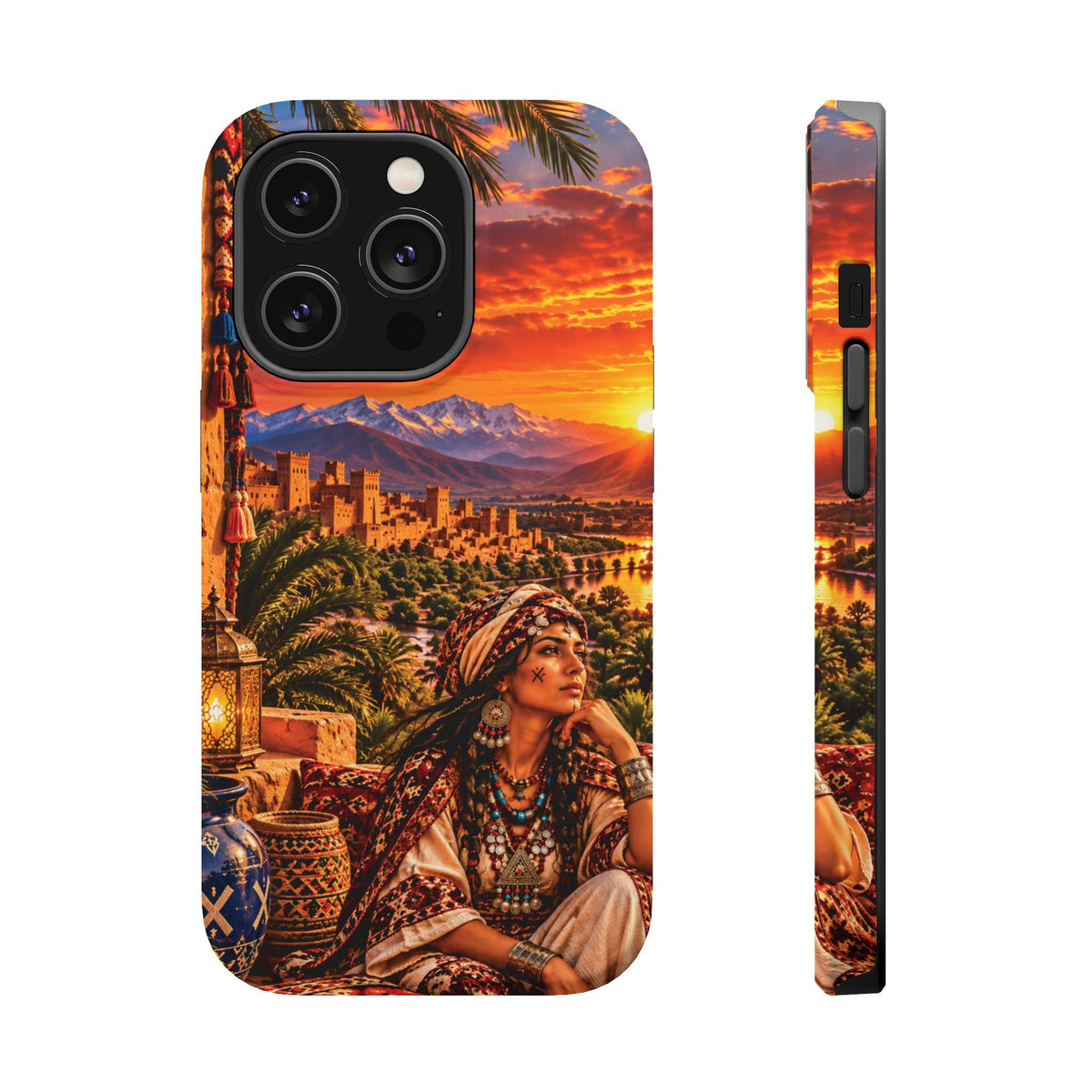 Amazigh Warrior Woman Heritage — Magnetic Impact-Resistant iPhone Cover