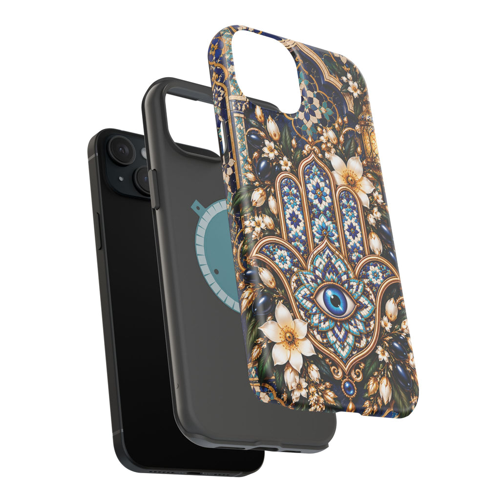 Moroccan Khmisa Zellige Heritage — Magnetic Impact-Resistant iPhone Cover
