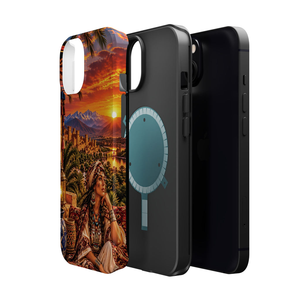 Amazigh Warrior Woman Heritage — Magnetic Impact-Resistant iPhone Cover