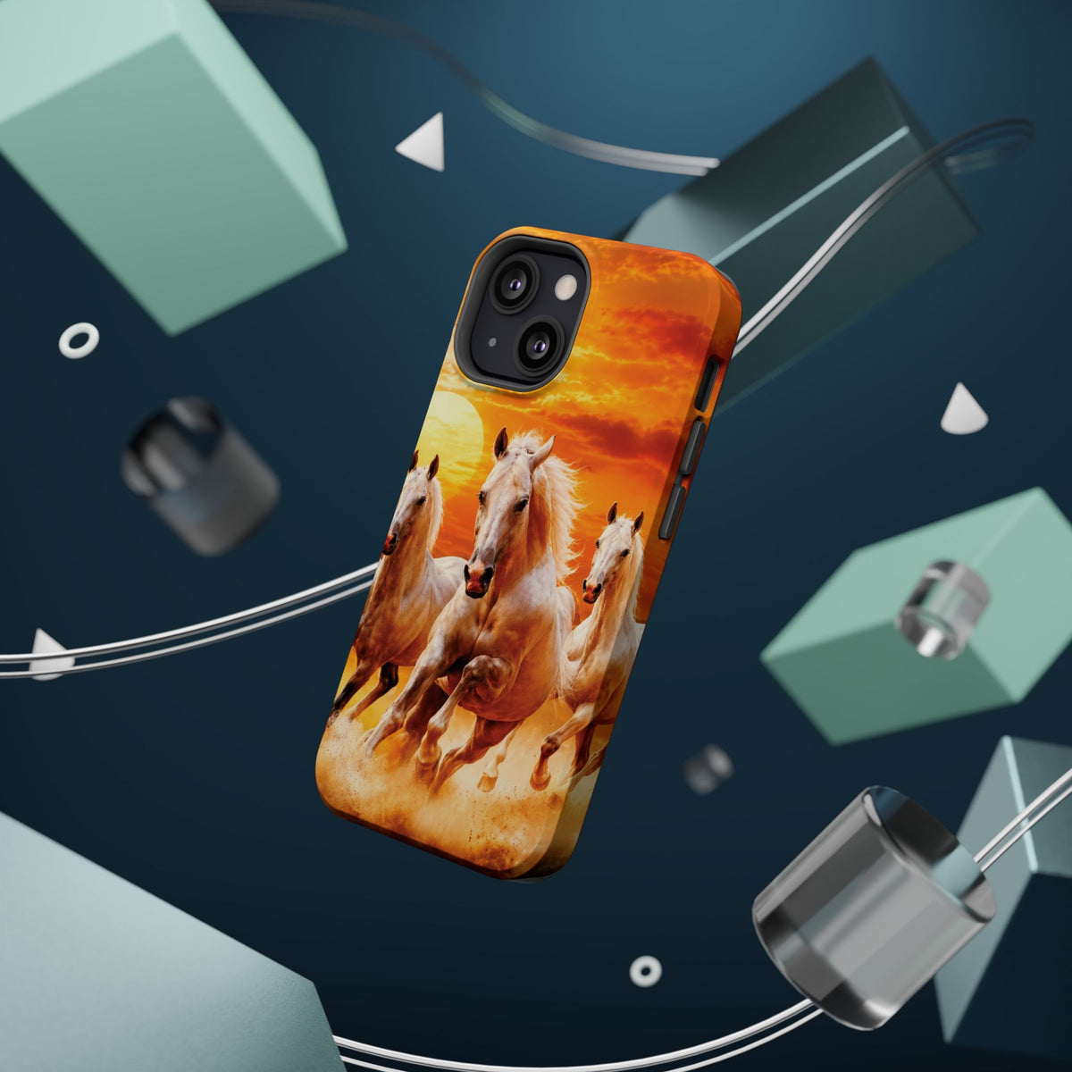 Atlas Horses - Moroccan Sunset — Magnetic Impact-Resistant iPhone Cover