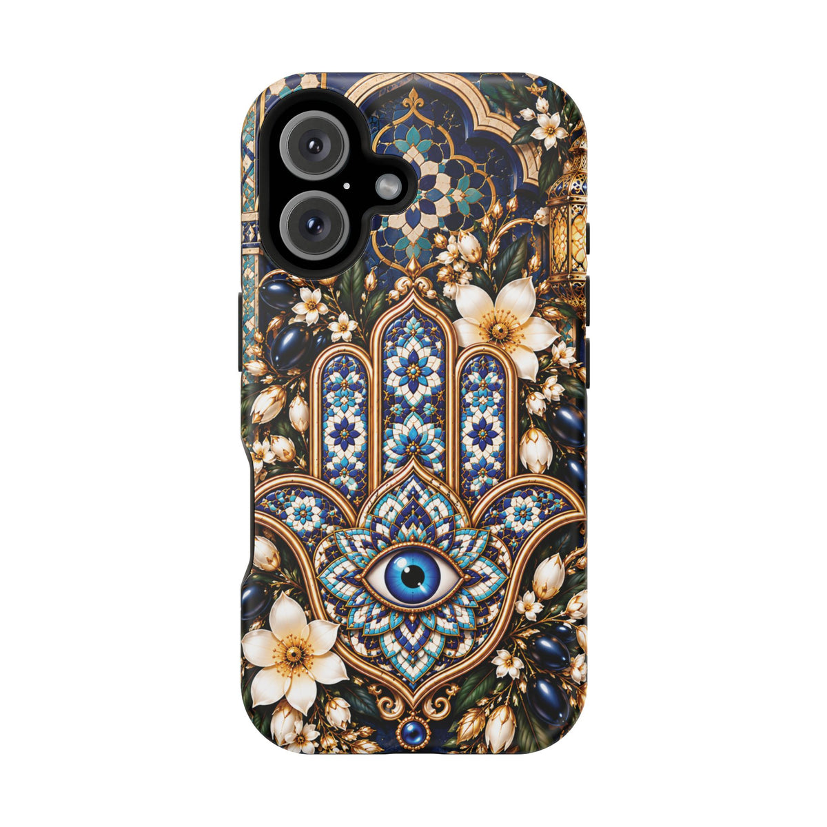 Moroccan Khmisa Zellige Heritage — Magnetic Impact-Resistant iPhone Cover